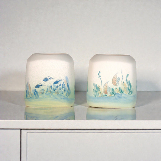 Hawra - Vaso in Ceramica "Ninfa Acquatica" - Dar al Fannan