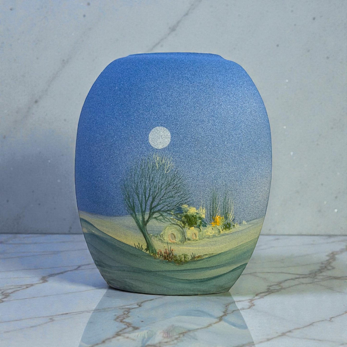 Raha - Vaso Ovoidale in Ceramica "Riposo" - Dar al Fannan