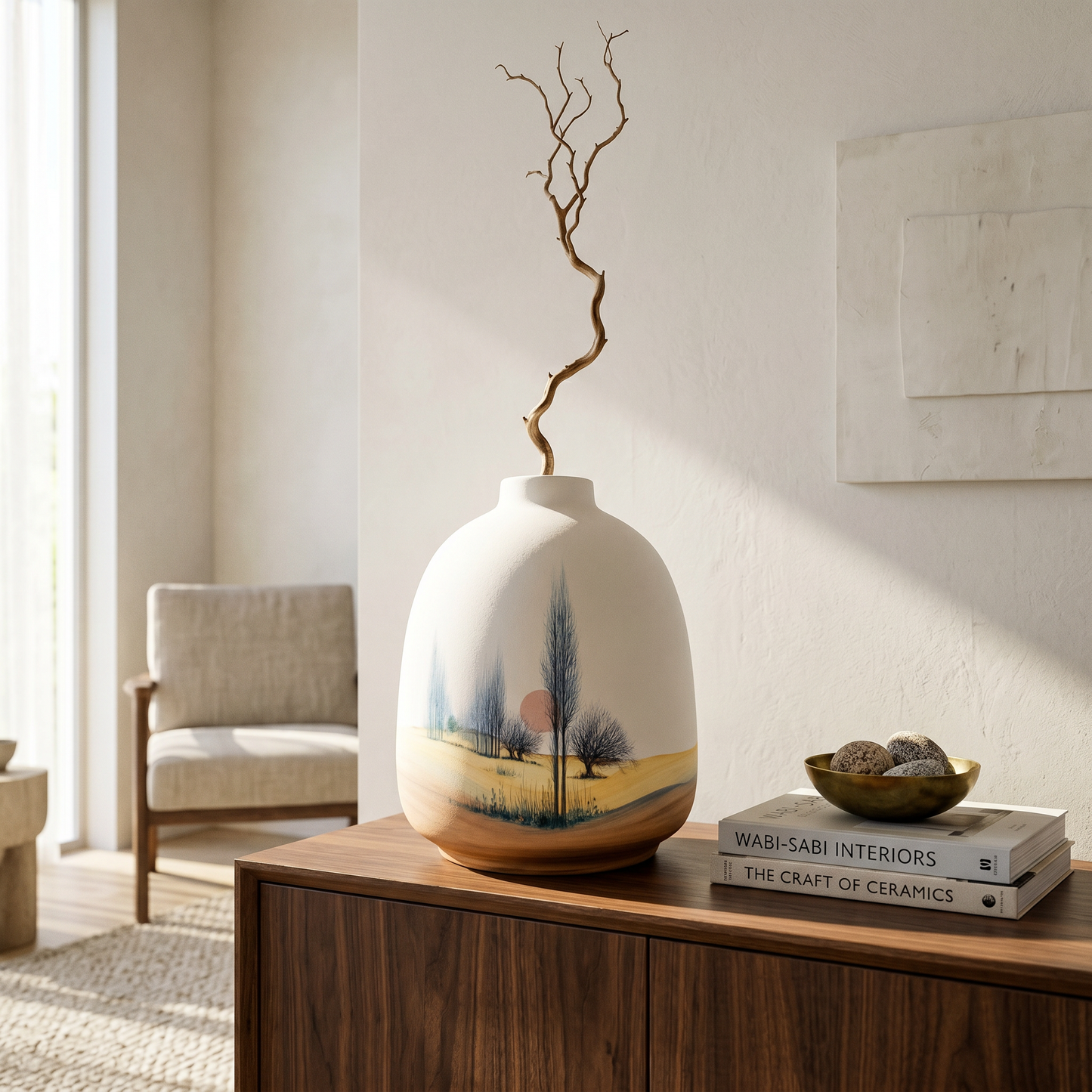 Nur - Vaso Scultura "Paesaggio Luminoso" - Dar al Fannan
